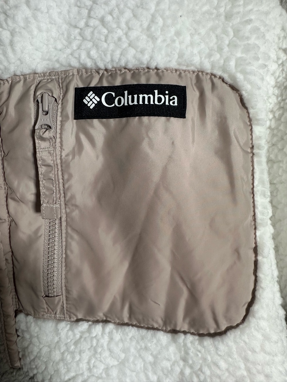 Columbia Women’s Half Snap Sherpa Fleece Grey Pullover Size S - Picture 5 of 7
